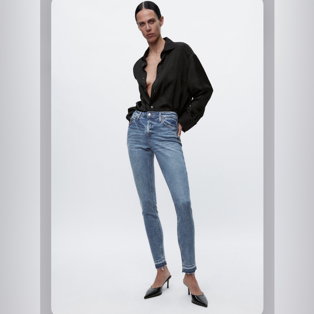 ZW MID-RISE SKINNY JEANS - Picture 2 of 7